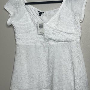 NWT - Torrid White Wrapped Baby Doll Top | Size L
